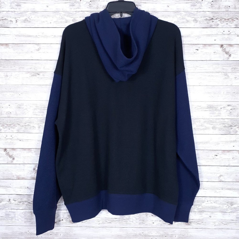 Levis Mens Thermal Shirt XL Hooded Blue Black 586 - Picture 3 of 6